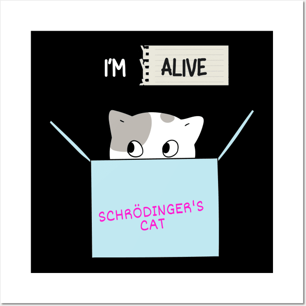 Schrodinger Cat Wall Art by Bro Aesthetics